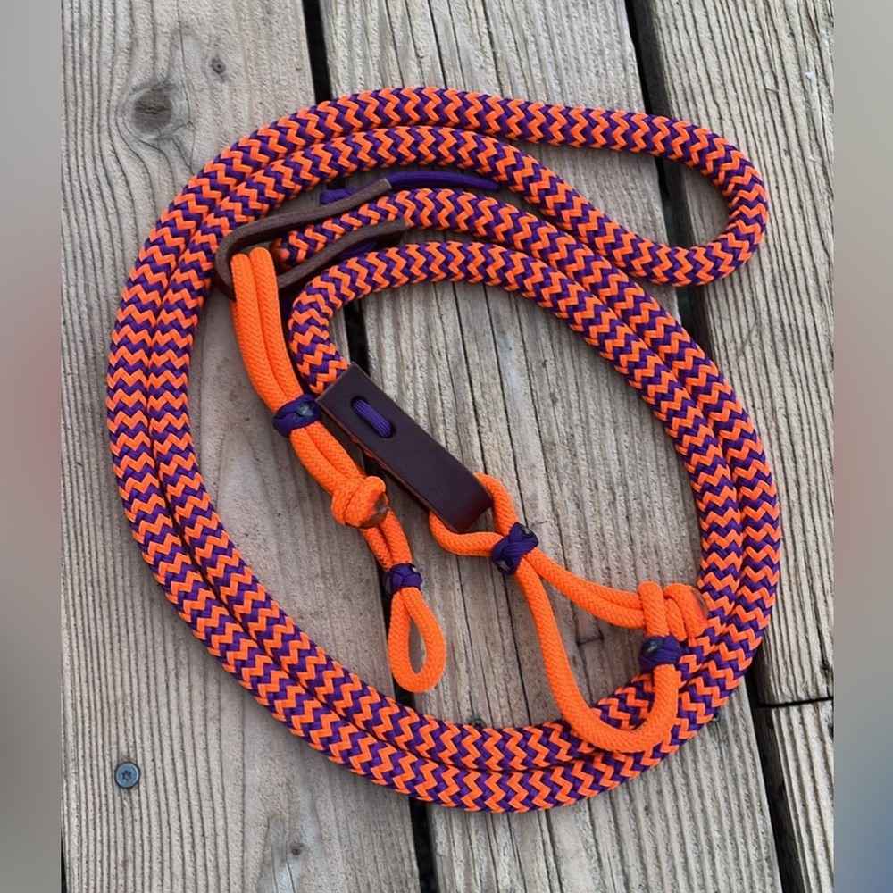 Loops reins 8 feet Orange & Purple